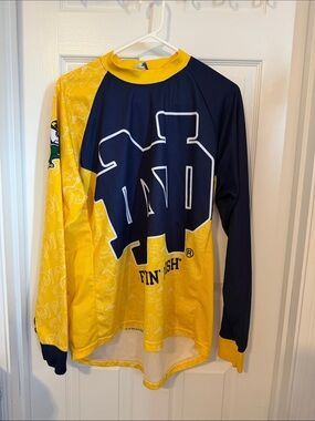 Notre Dame Yellow & Navy Long Sleeve Jersey